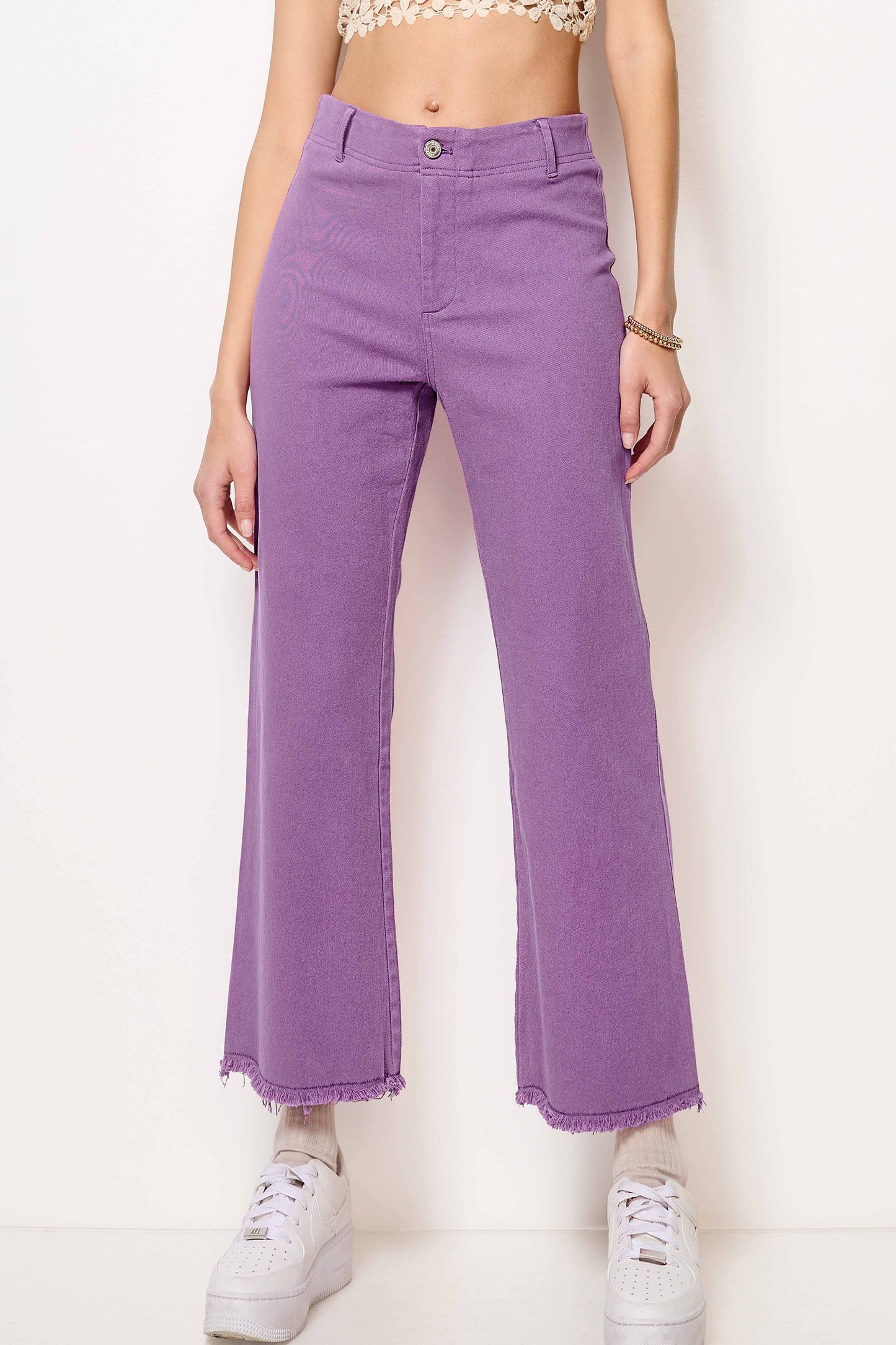Soft Washed Stretchy High Waisted Flare Pants