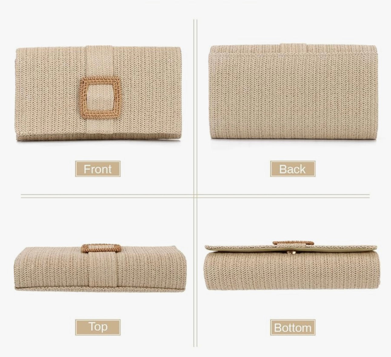 Straw Clutch Purse
