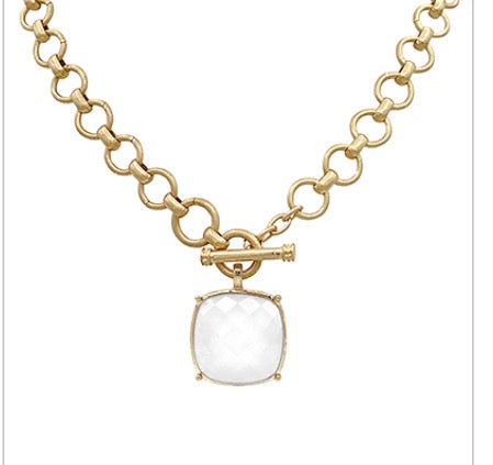Cushion Cut Pendant Necklace