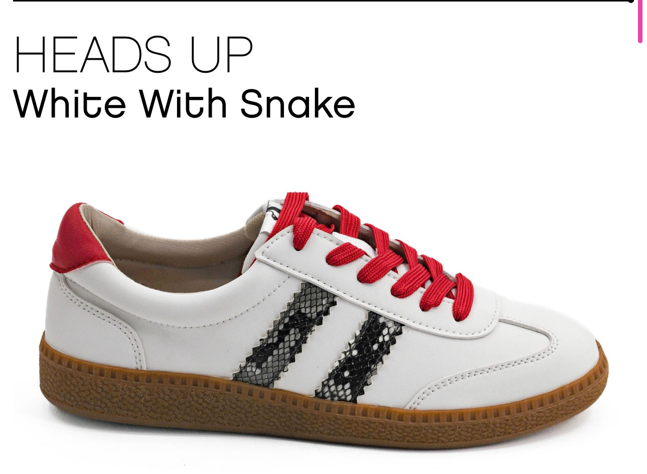 Corkys Heads Up White Sneaker
