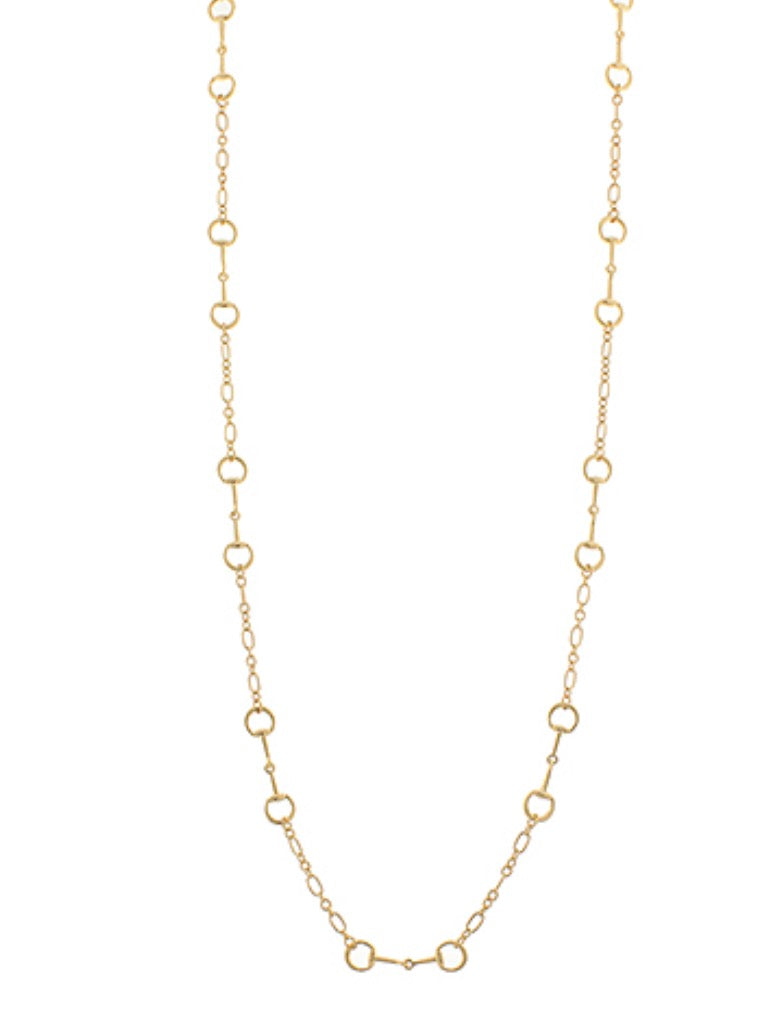 Horsebit Station Long Necklace