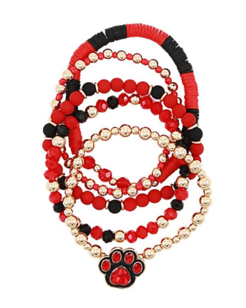 Game Day 5 Row Bracelet