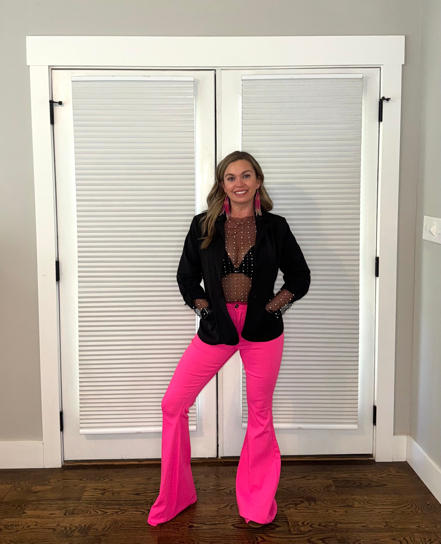 Red/Hot Pink Disco Bell Bottoms