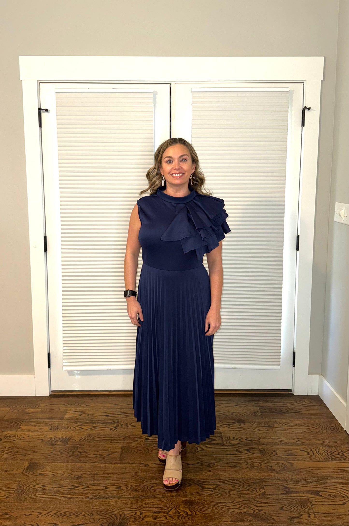 Formal Bodycon Ruffle Sleeve Dress