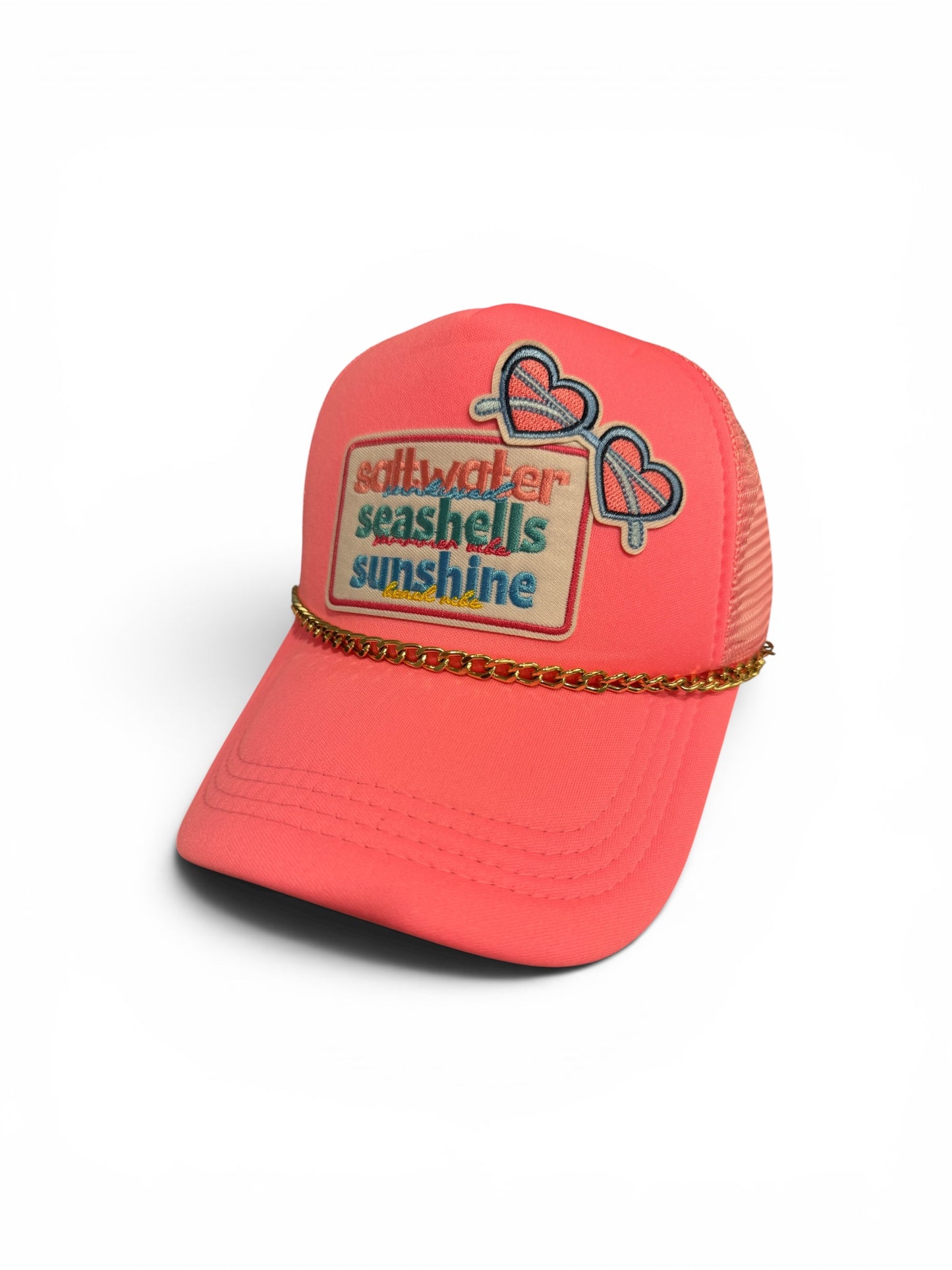 Neon Pink Sealife Trucker Hat