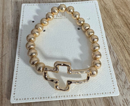 Beaded Cross Bracelet