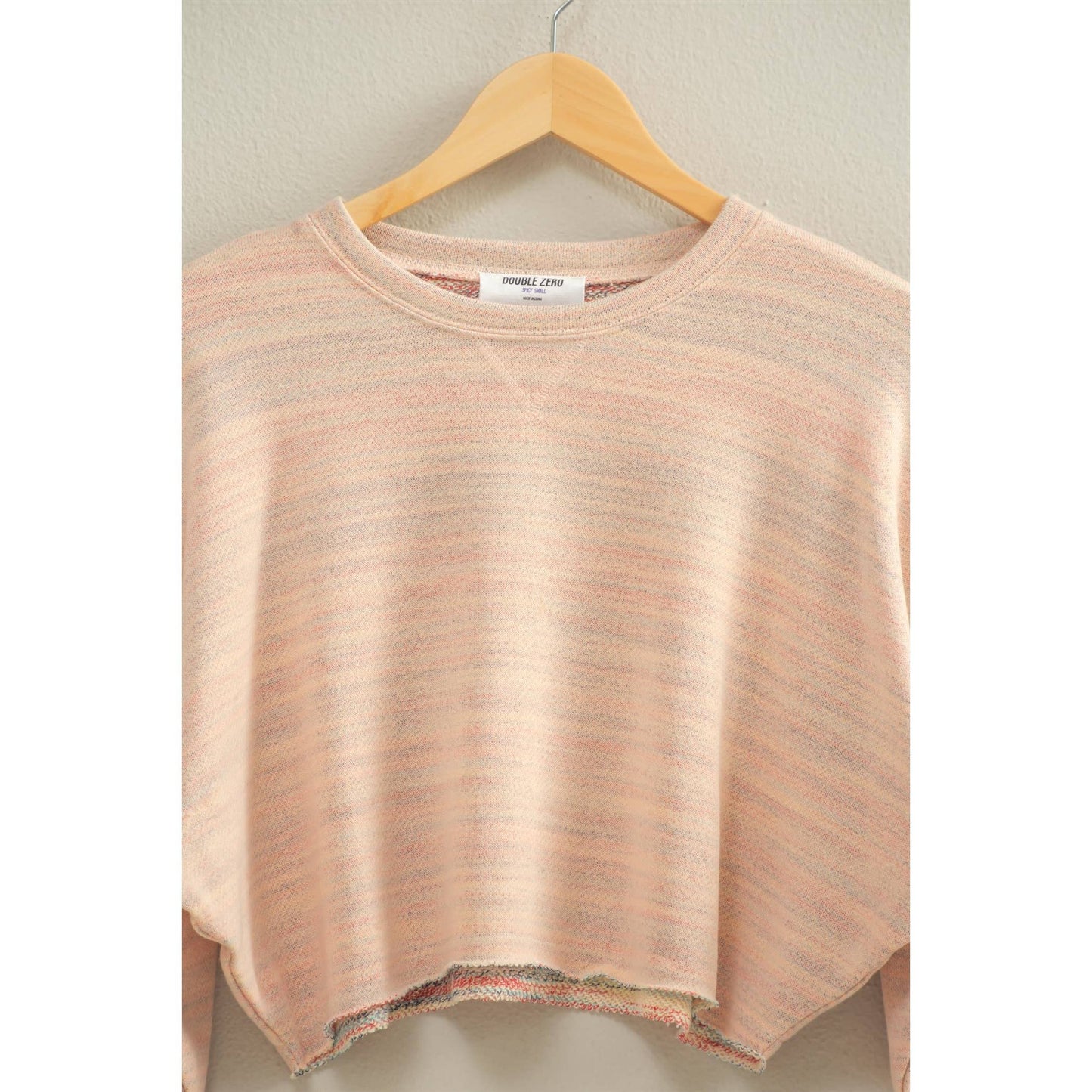 Drop-Shoulder Cropped Top Sweater