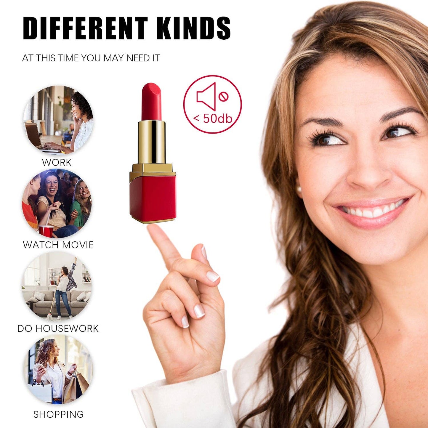 Multi Frequency Vibrating Lipstick