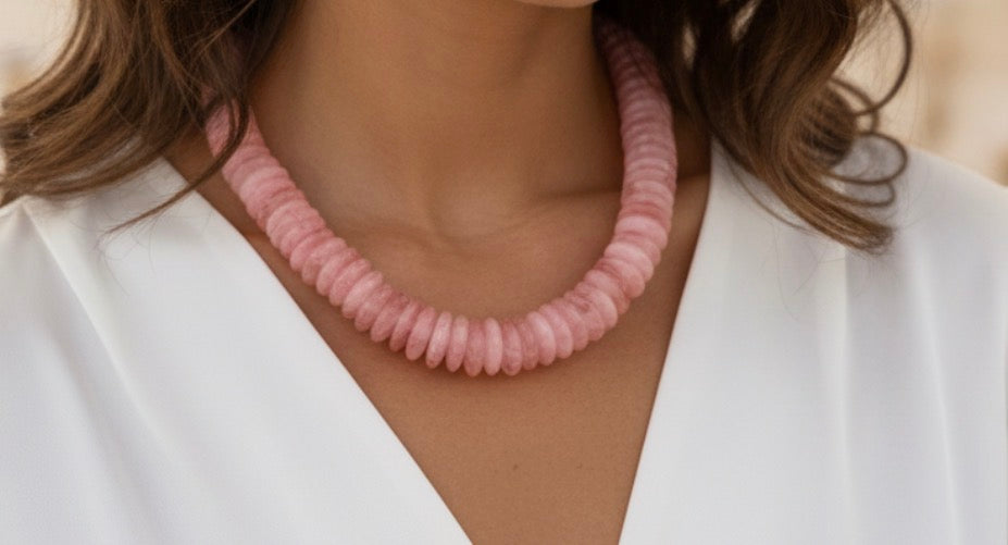Disk Beaded Necklace