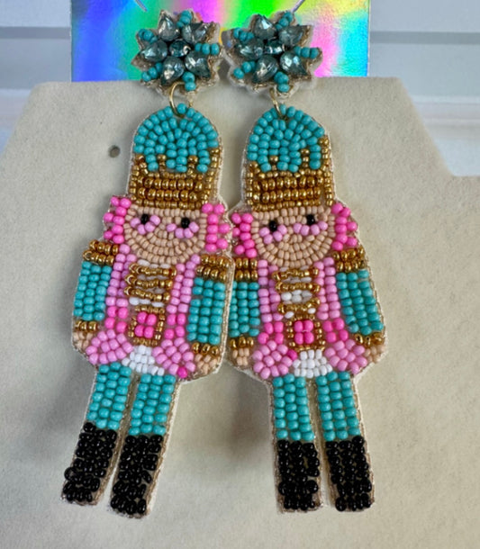 Pink Nutcracker Earrings