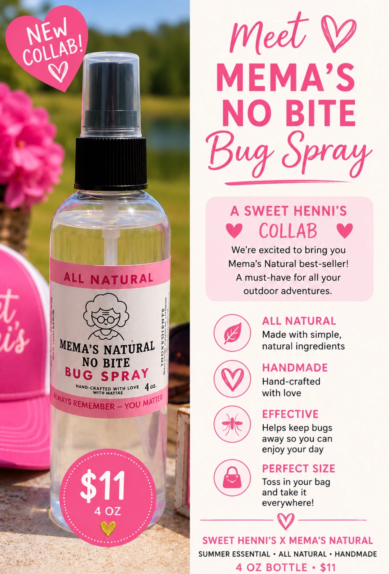 Mema’s Natural No Bite Bug Spray