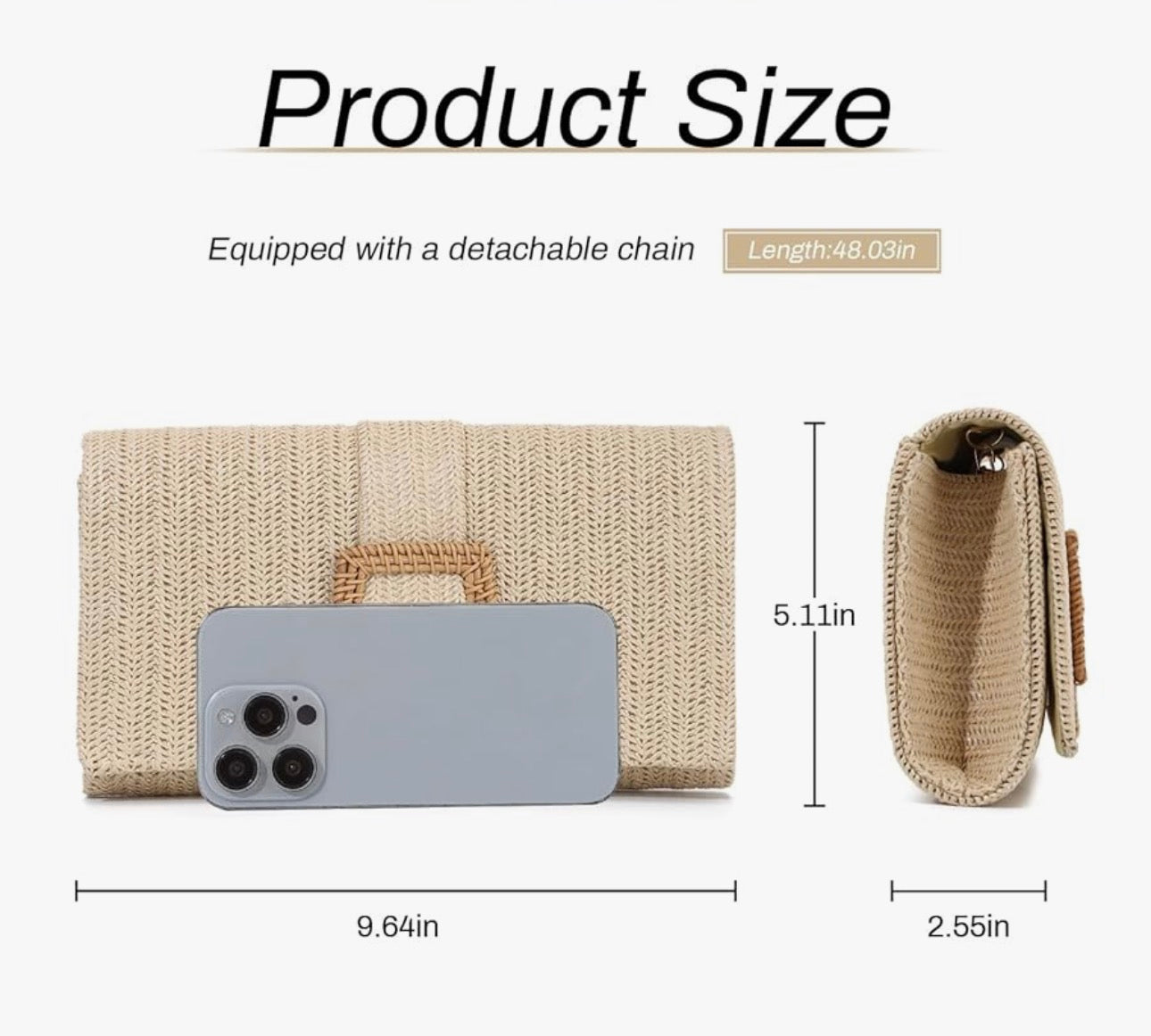 Straw Clutch Purse