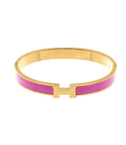 Chic Pink H Bracket Bracelet