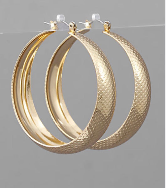 Gold Plate Hoops