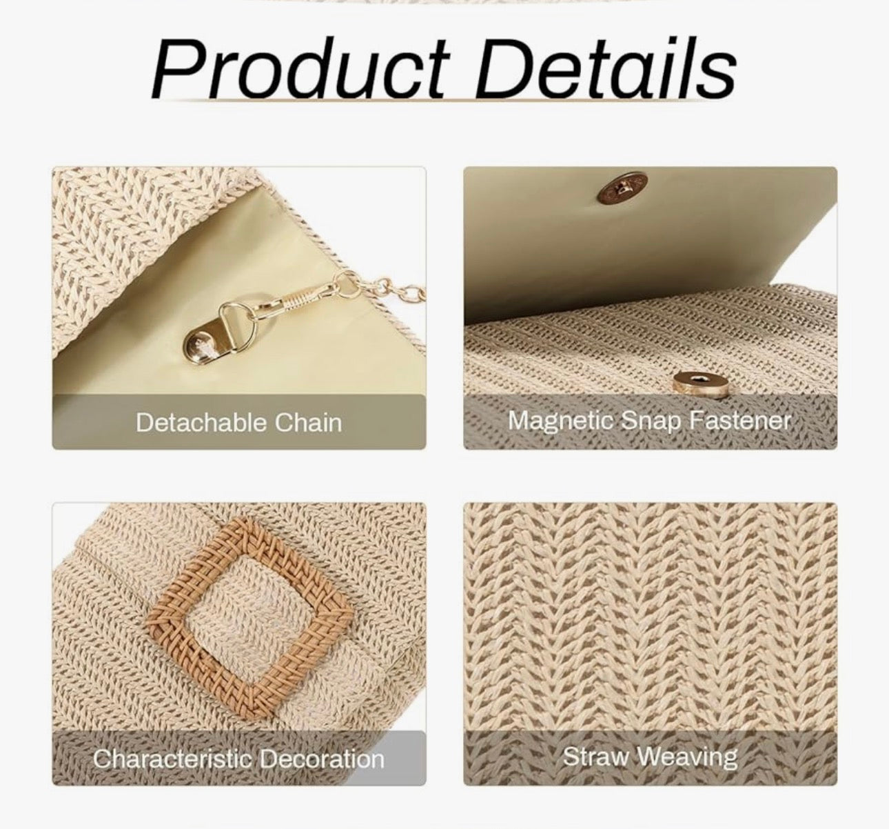 Straw Clutch Purse