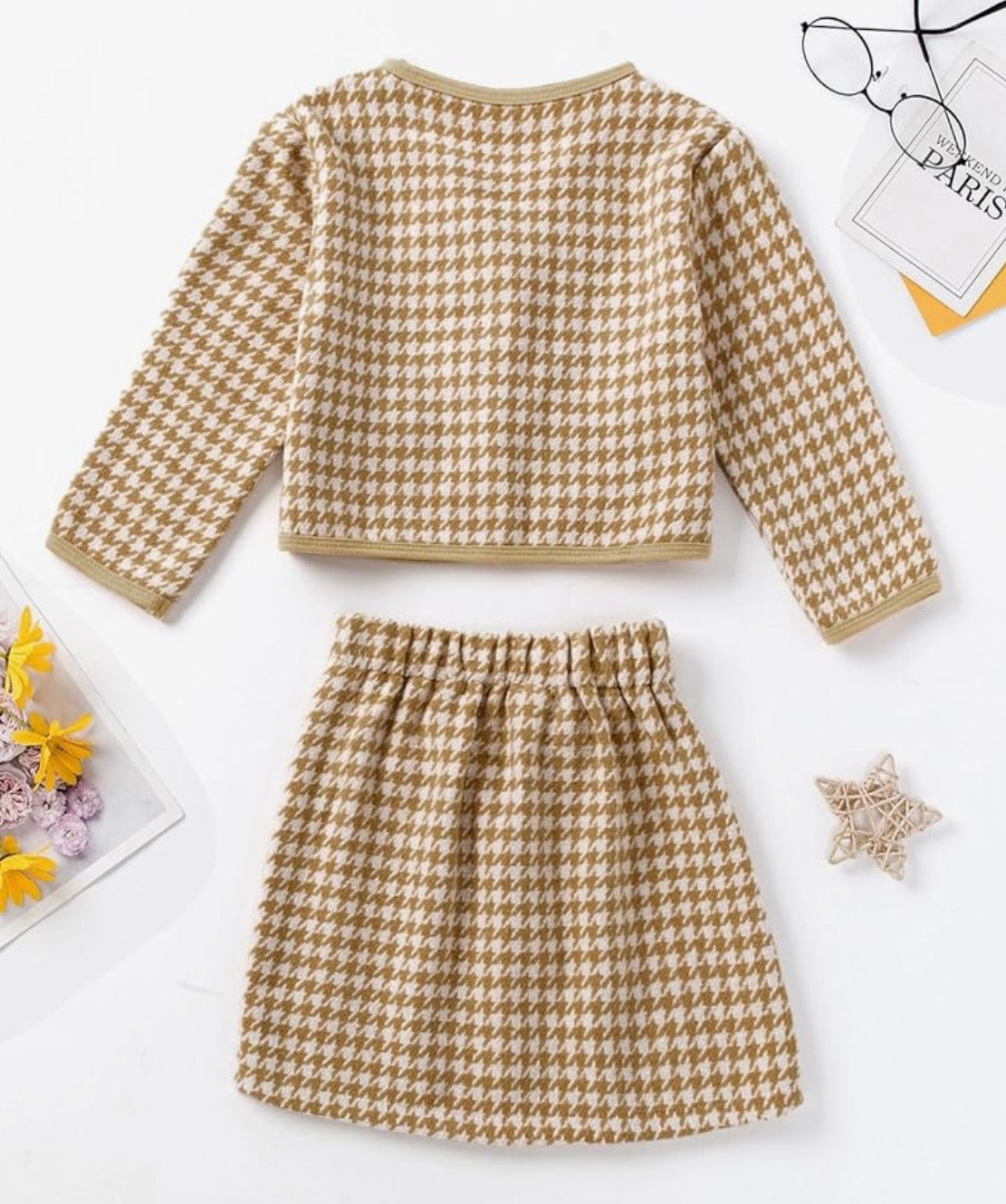 Girls Two Piece Tweed Jacket and  Skirt Set. (YOUTH)