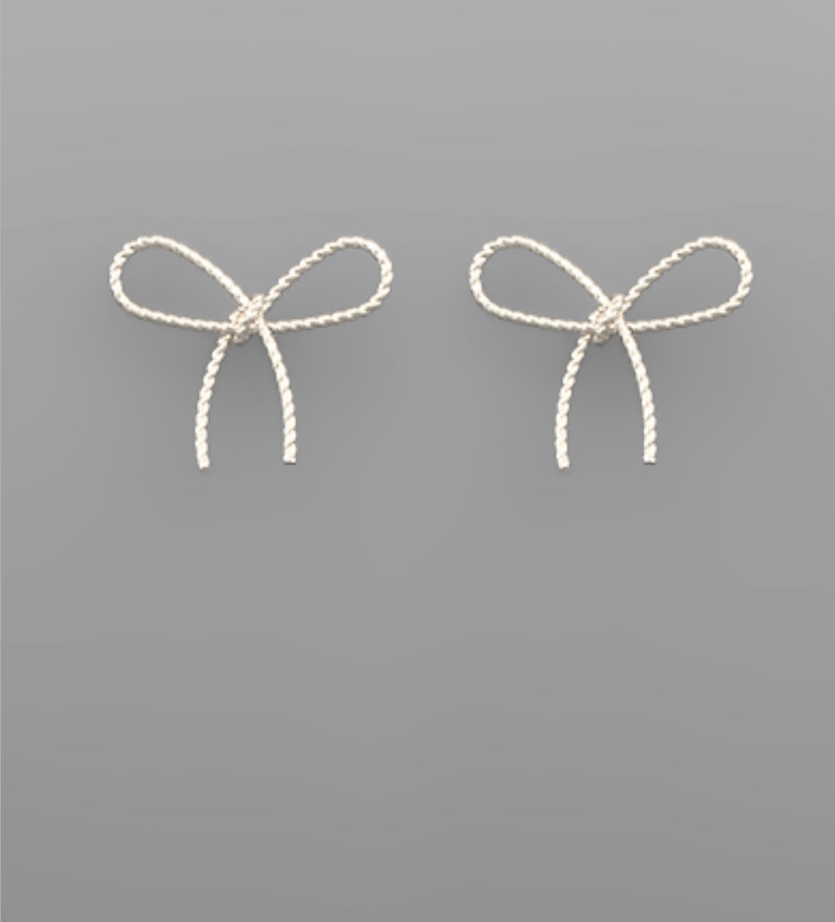 Textured Wire Bow Earrings
