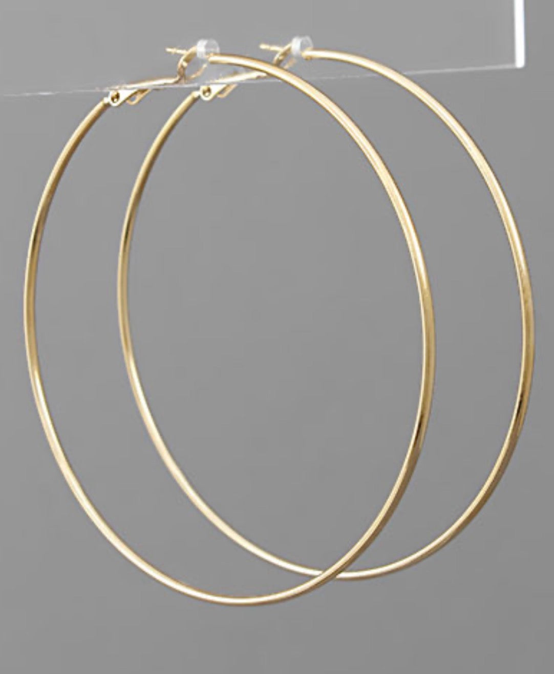 70mm Hypoallergenic French Post Hoops