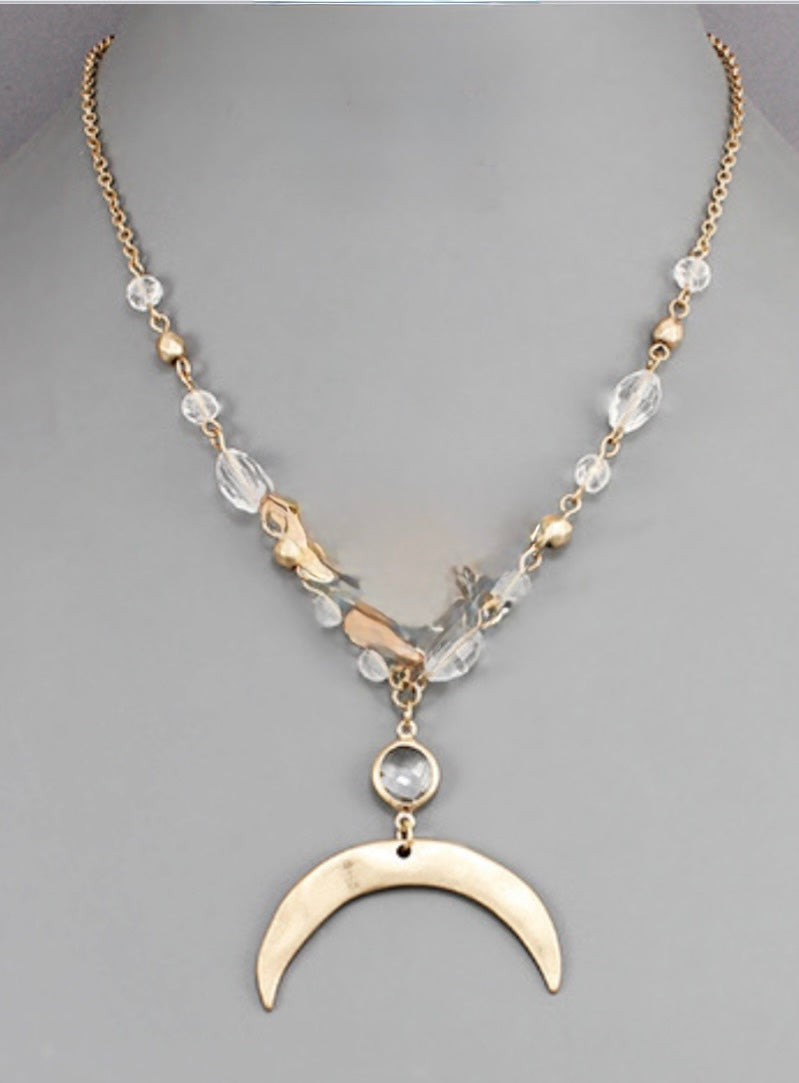 Horn Marquise Bead Necklace