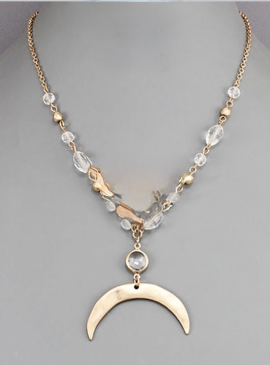 Horn Marquise Bead Necklace