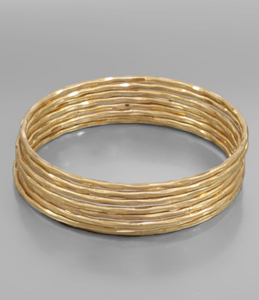 8 Row Metal Bangle Set