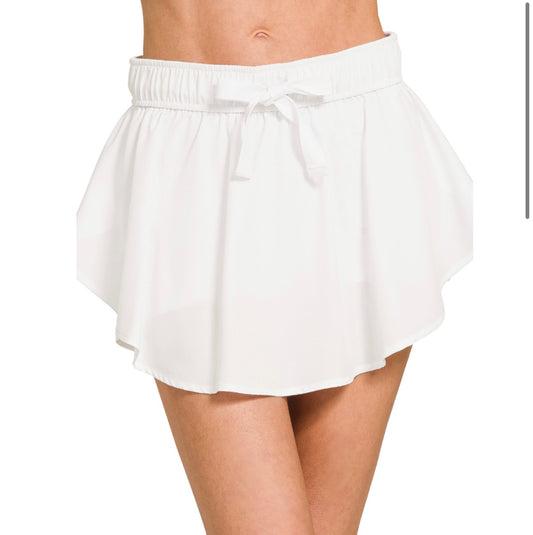 Soft Woven Skort with Stretchy Inner Shorts and Pocket
