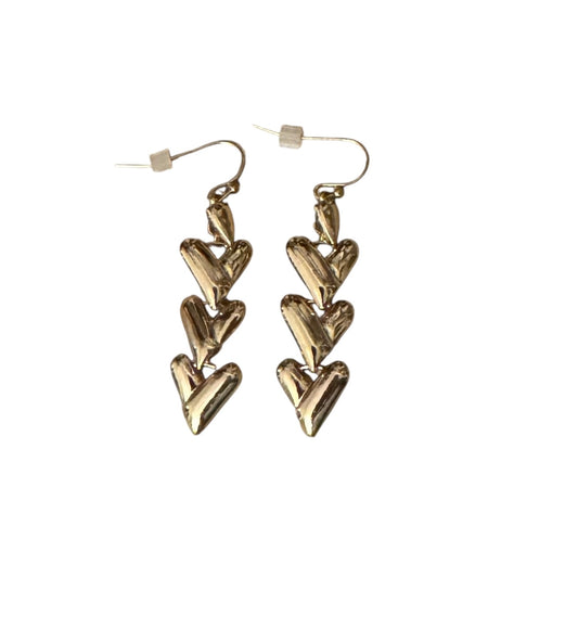 Gold Layered Heart Earrings