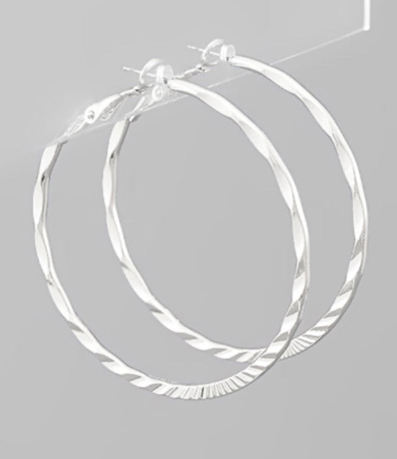 Textured Hoop Earrings