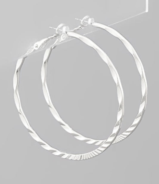 Textured Hoop Earrings