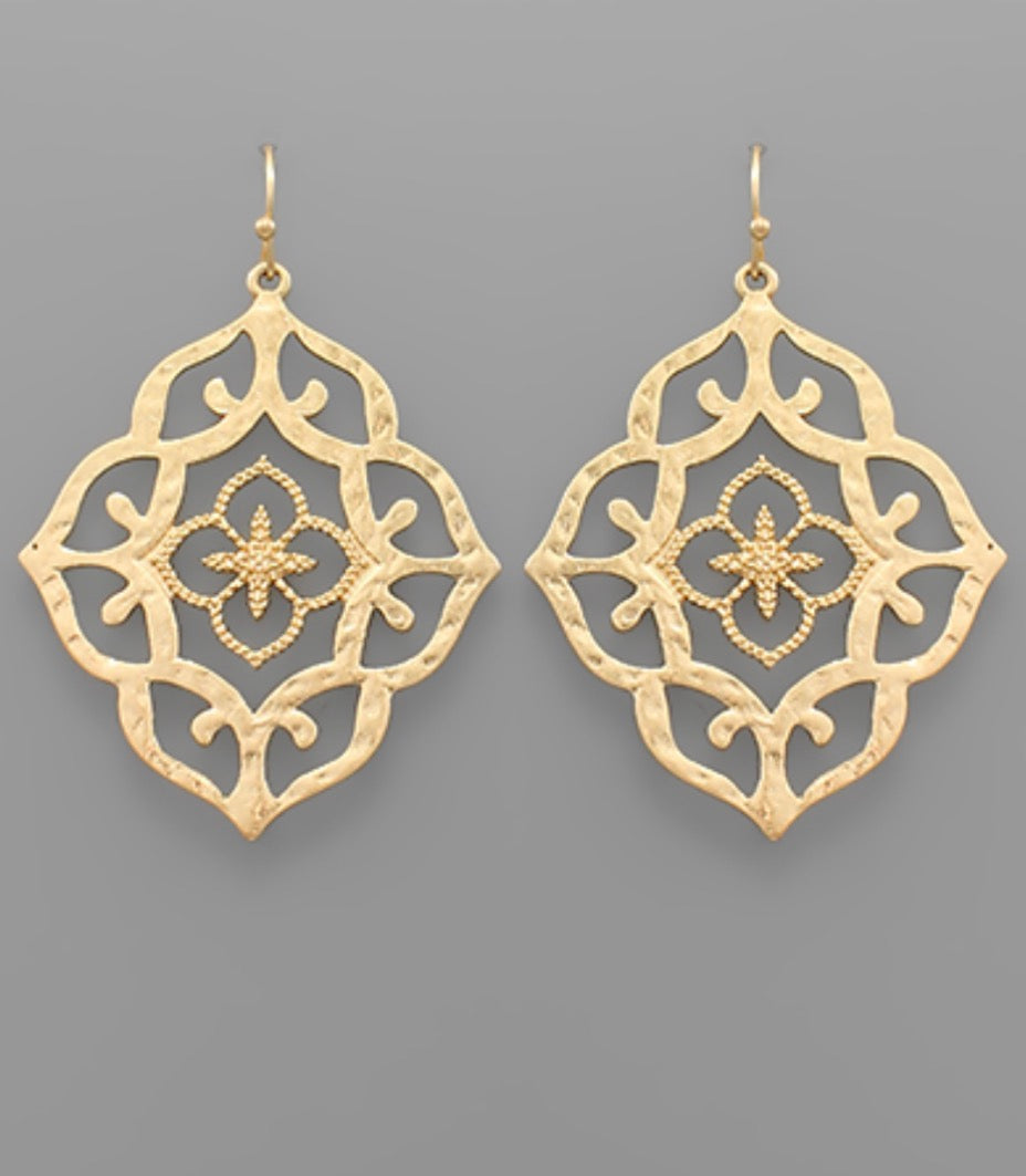 Filigree Wide Arabesque Earrings