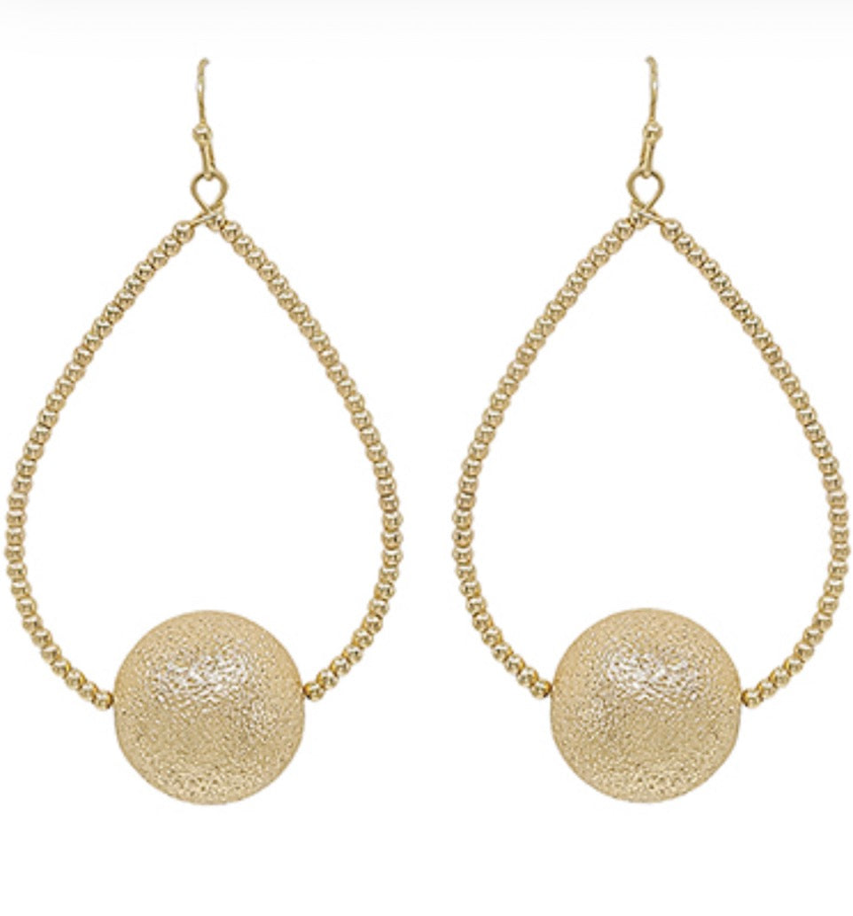 Teardrop Ball Earrings