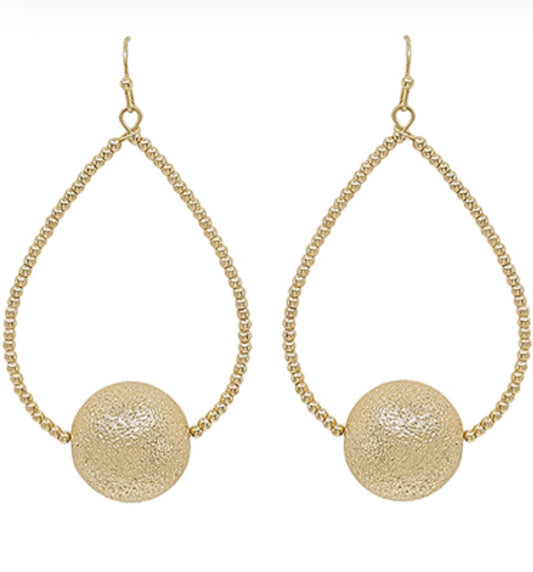 Teardrop Ball Earrings