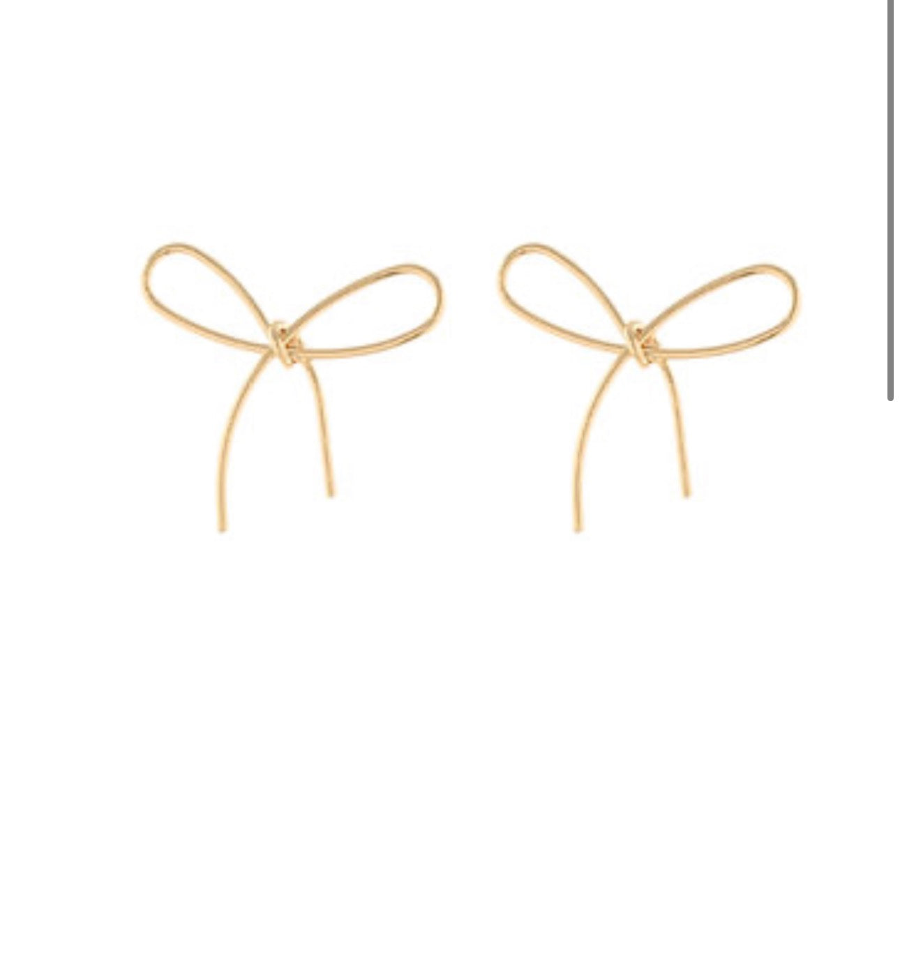 Bow Brass Earrings