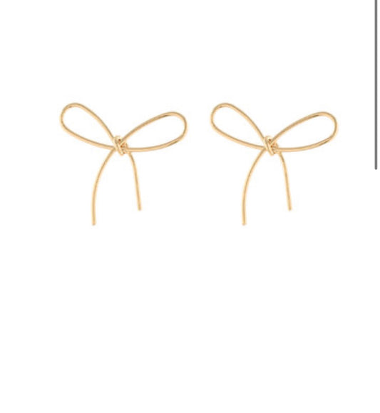 Bow Brass Earrings
