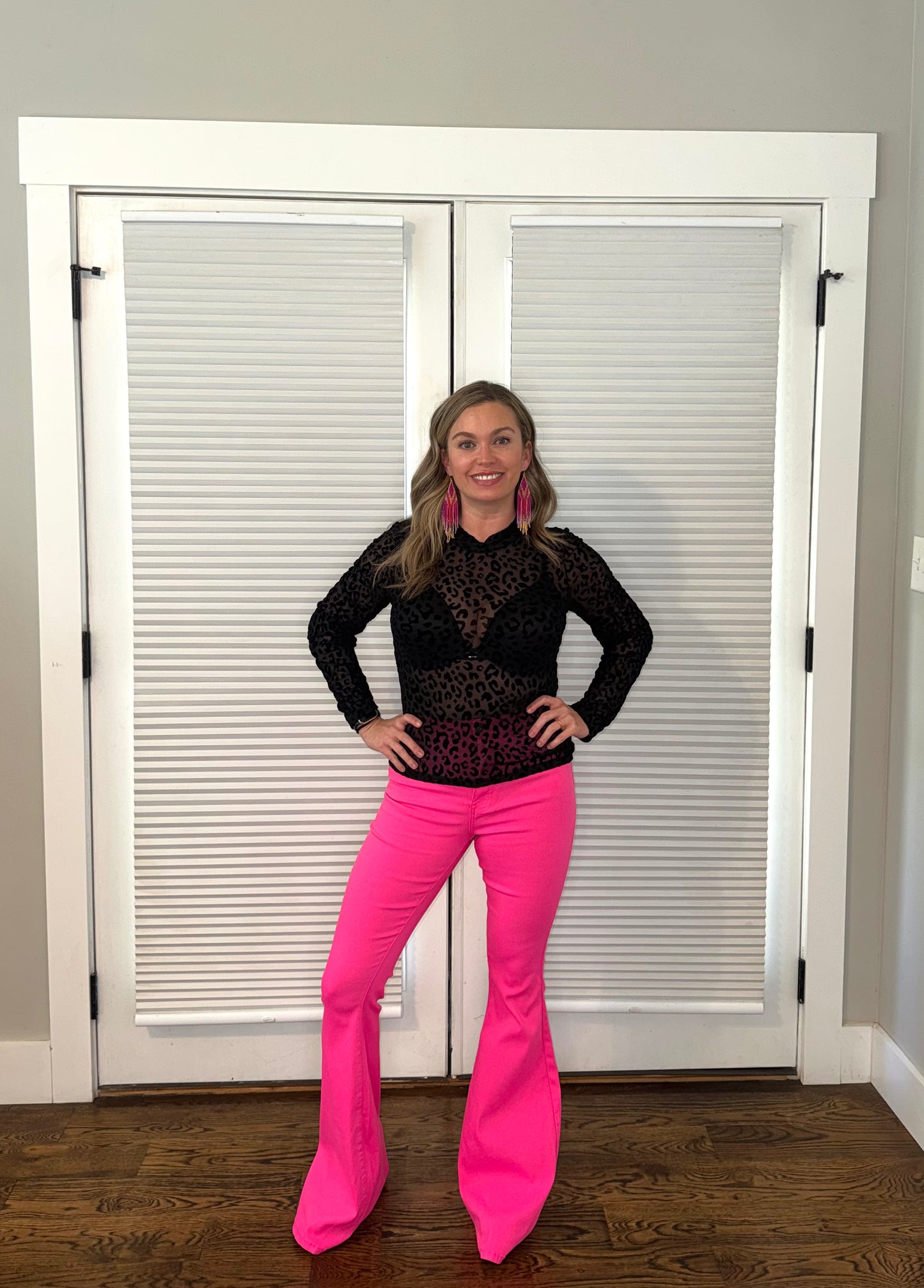 Red/Hot Pink Disco Bell Bottoms