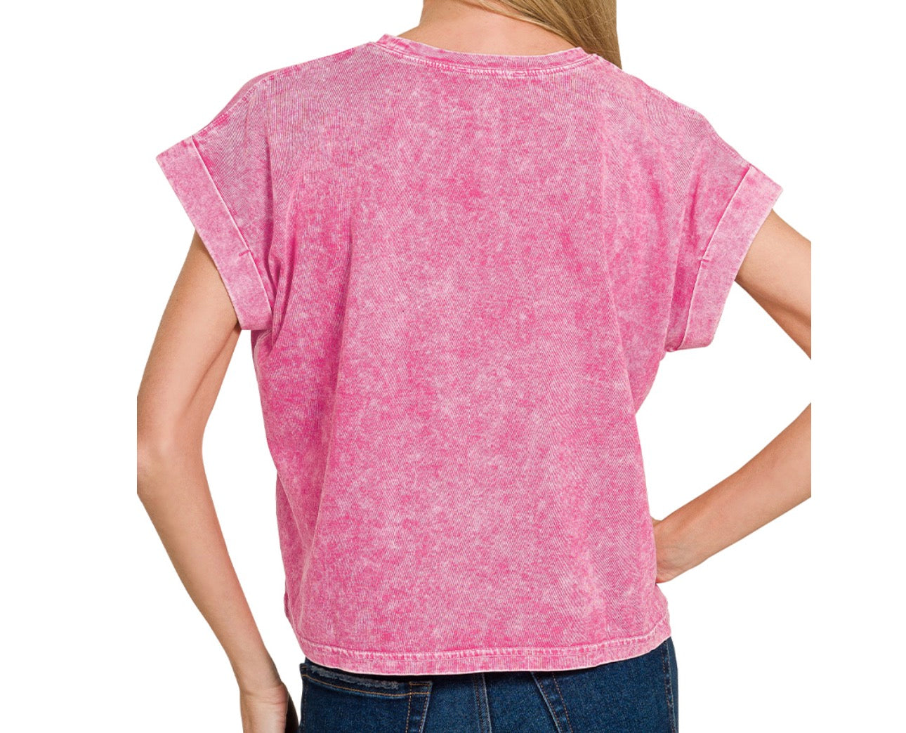 Halo Washed Short Sleeve Top