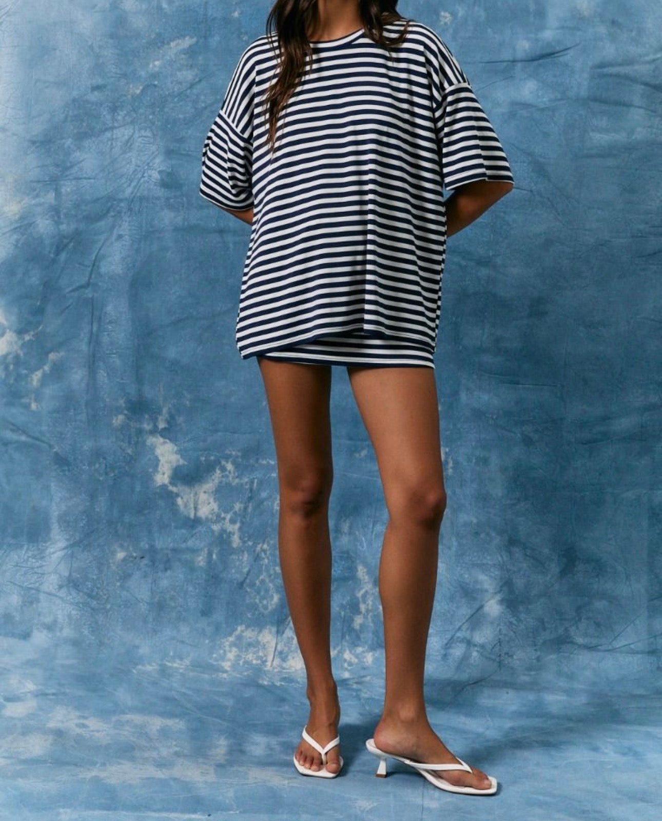 Striped Matching Skort Set -                    le lis collection