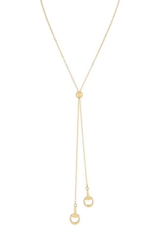 Horsebit Bolo Style Necklace