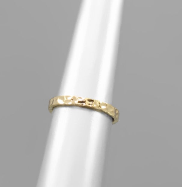 Hammered Brass Ring