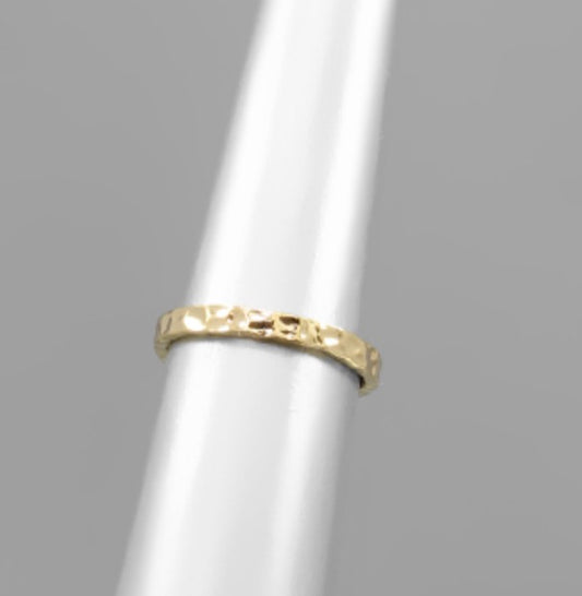 Hammered Brass Ring