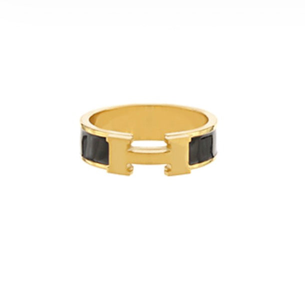 Chic H Bracket Ring