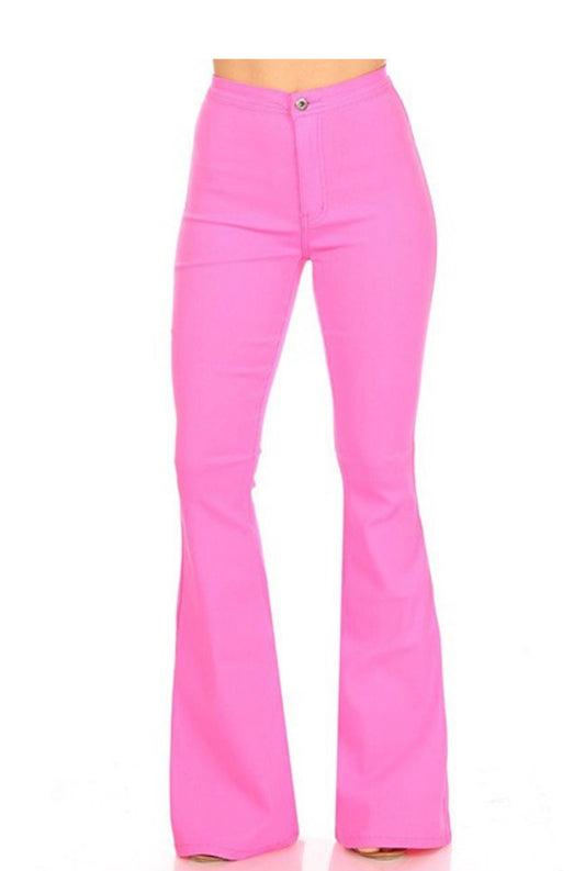 Red/Hot Pink Disco Bell Bottoms