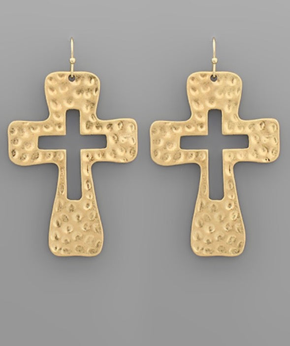 Bubble Cross Earrings