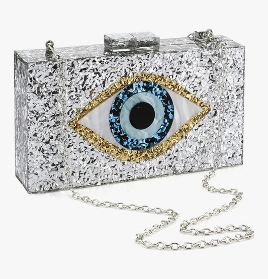 Acrylic Glitter Clutch