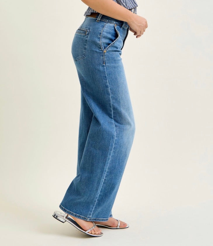 Judy Blue HW Wide Leg Jeans