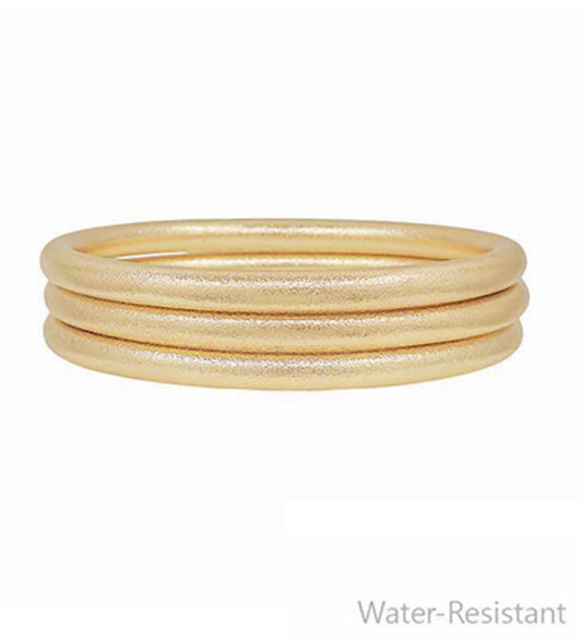 3 Row Metal Bangle Bracelet Set