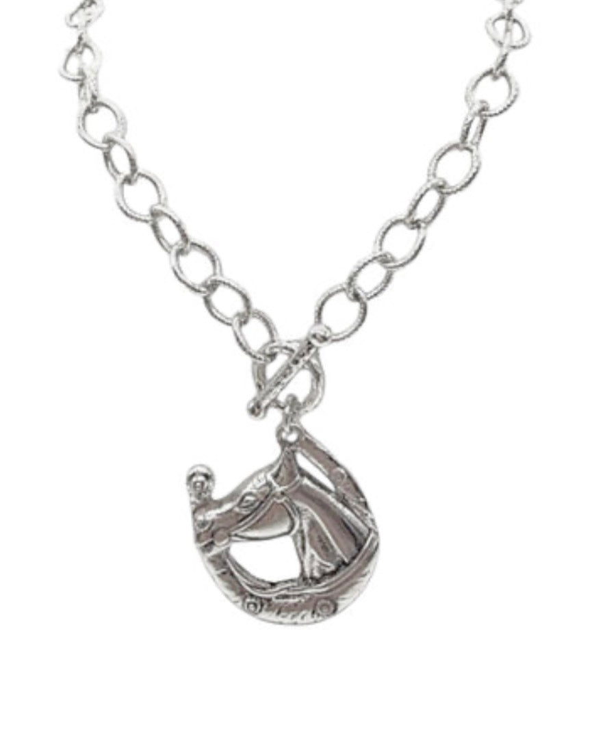 Horse with Horsebit Toggle Necklace