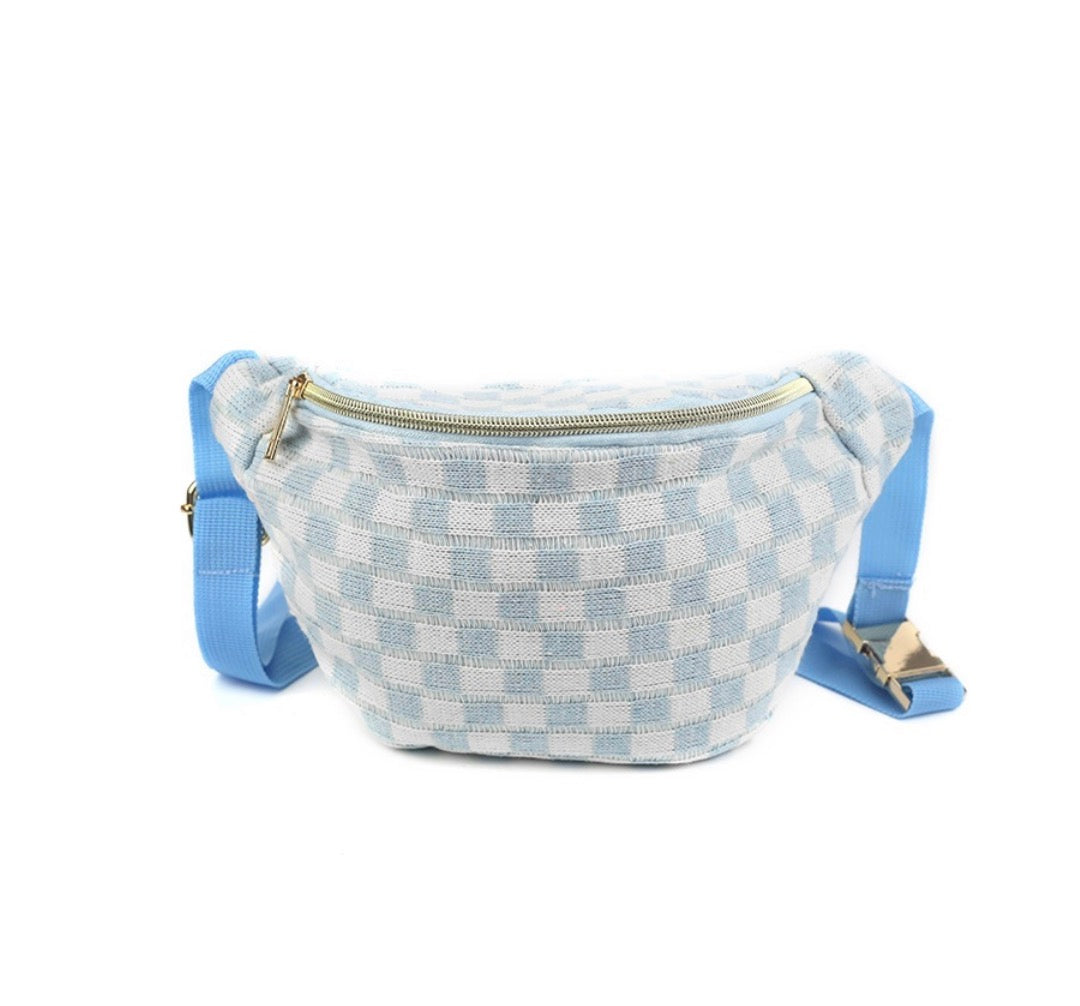 Checkered Waist Crossbody Sling Bag
