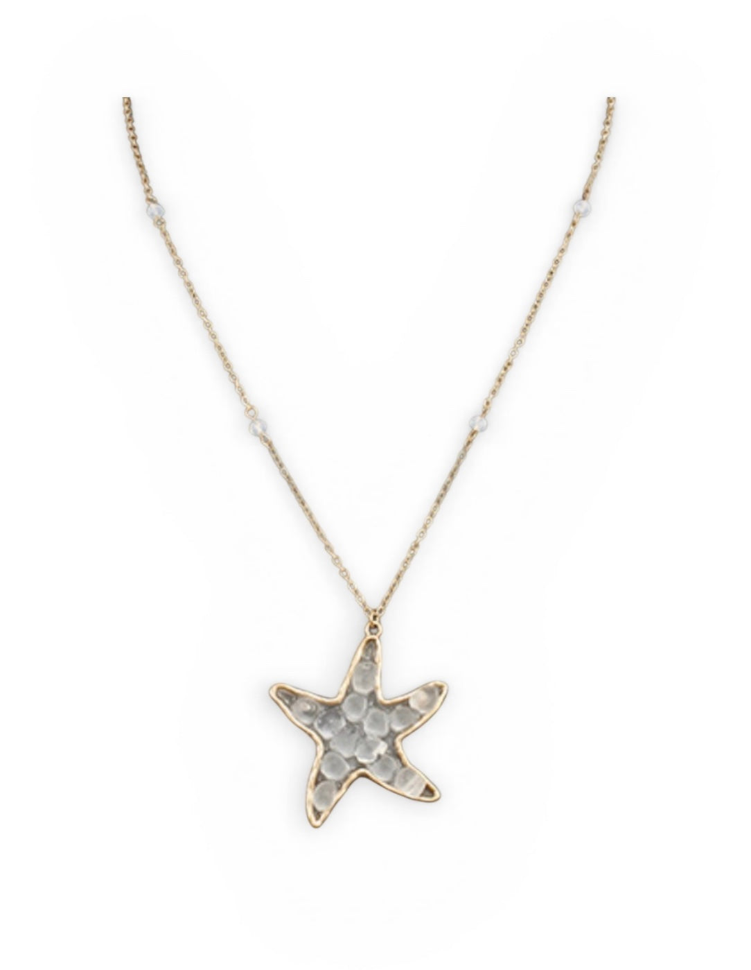 Sea Glass Starfish Necklace