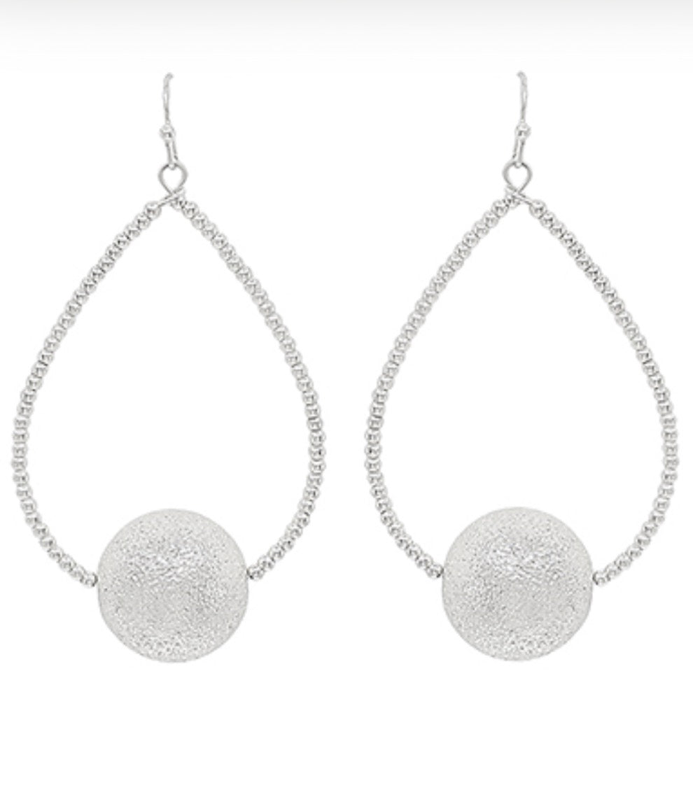 Teardrop Ball Earrings